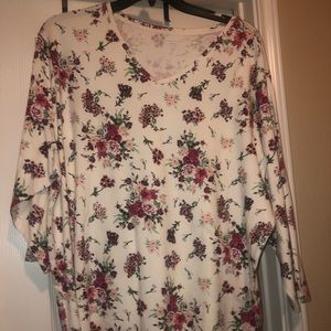 White floral top